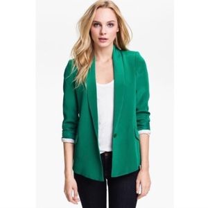 Green Silk Blazer